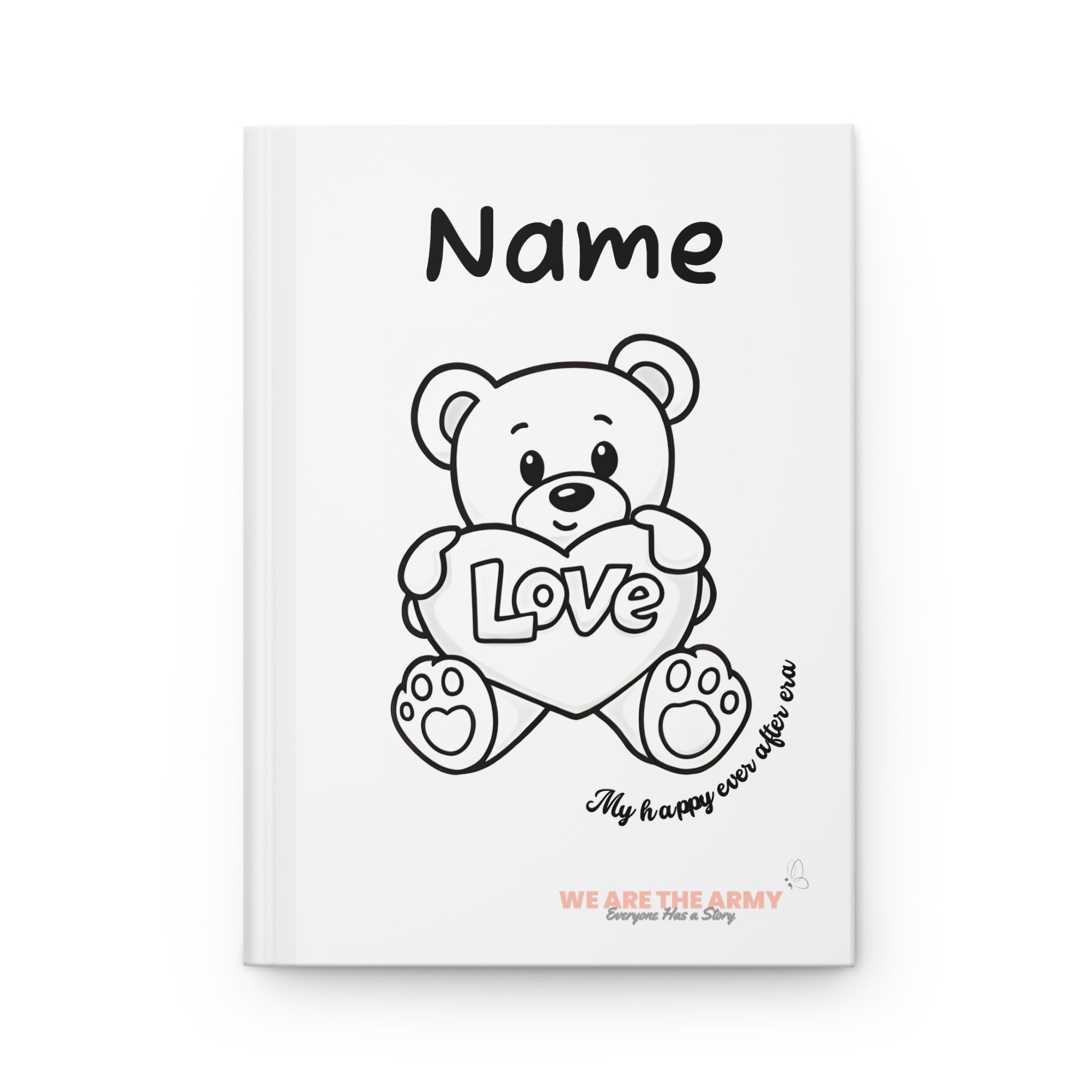 Hardcover Teddy Journal — Personalized Teddy Bear Notebook — Inspirational Photo Quote Gift