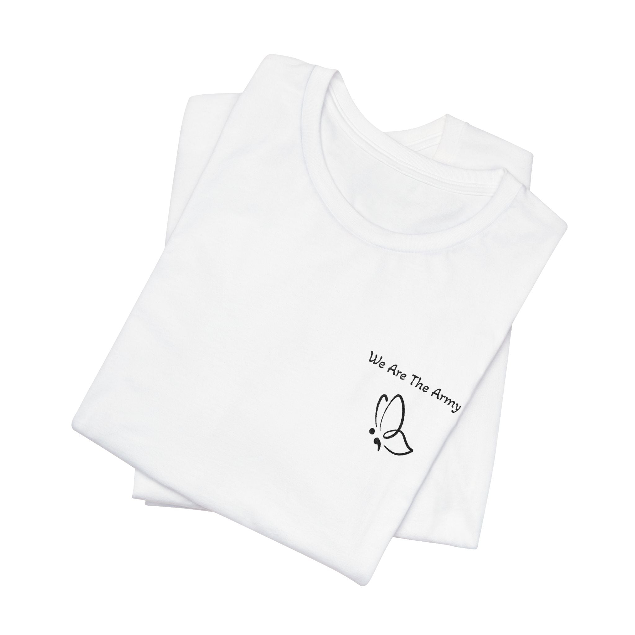 Minimal Butterfly Semi Colon Graphic T-Shirt