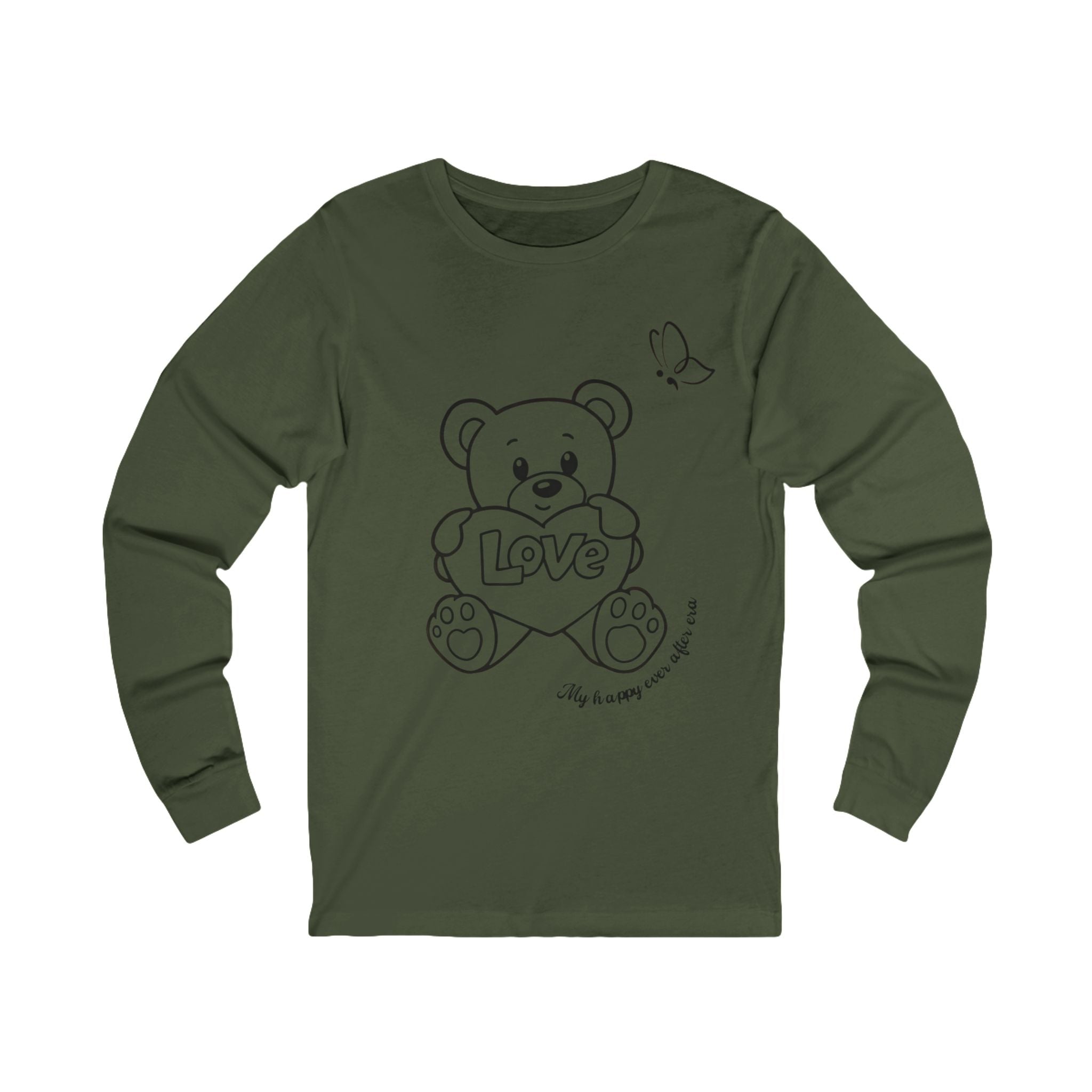 Cute Teddy Bear Long Sleeve Tee — "I'm wearing long sleeves because I'm cold, not because you want me to"
