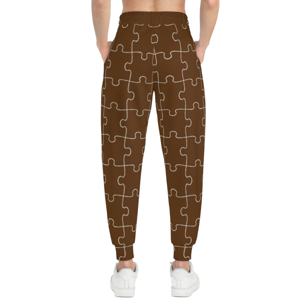 Brown Semi-Colon Puzzle Joggers (Women's)