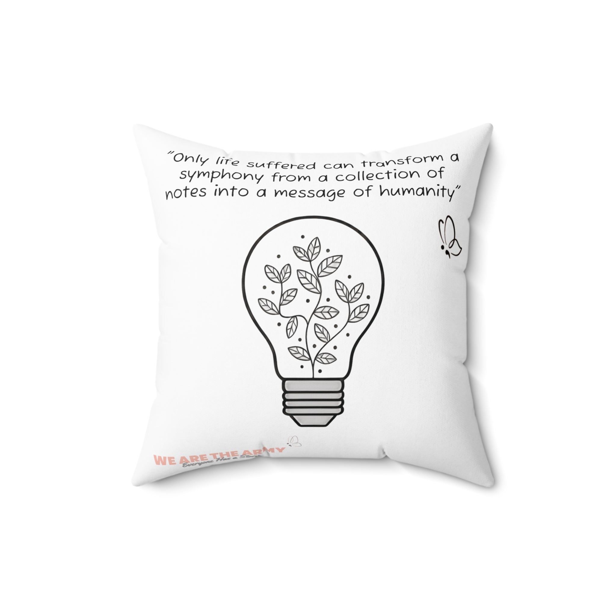 Square Light Bulb Pillow — Aesthetic Light Bulb Design & Custom Photo Throw Cushion