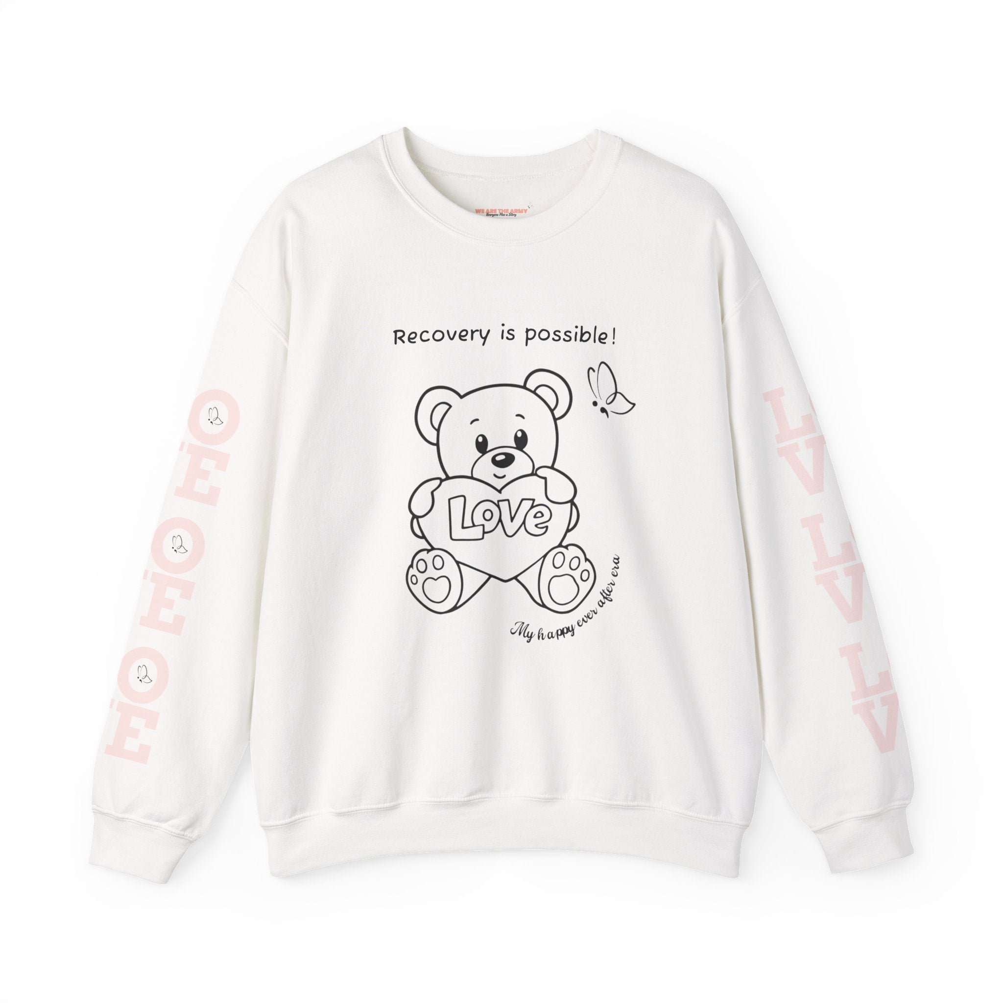 Custom Crewneck Sweatshirt — Inspirational Teddy Bear Mental Health Tee