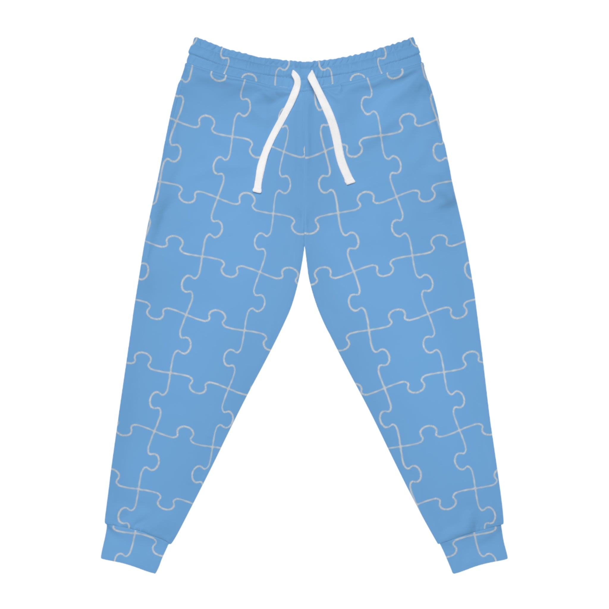 Blue Unisex Puzzle Joggers