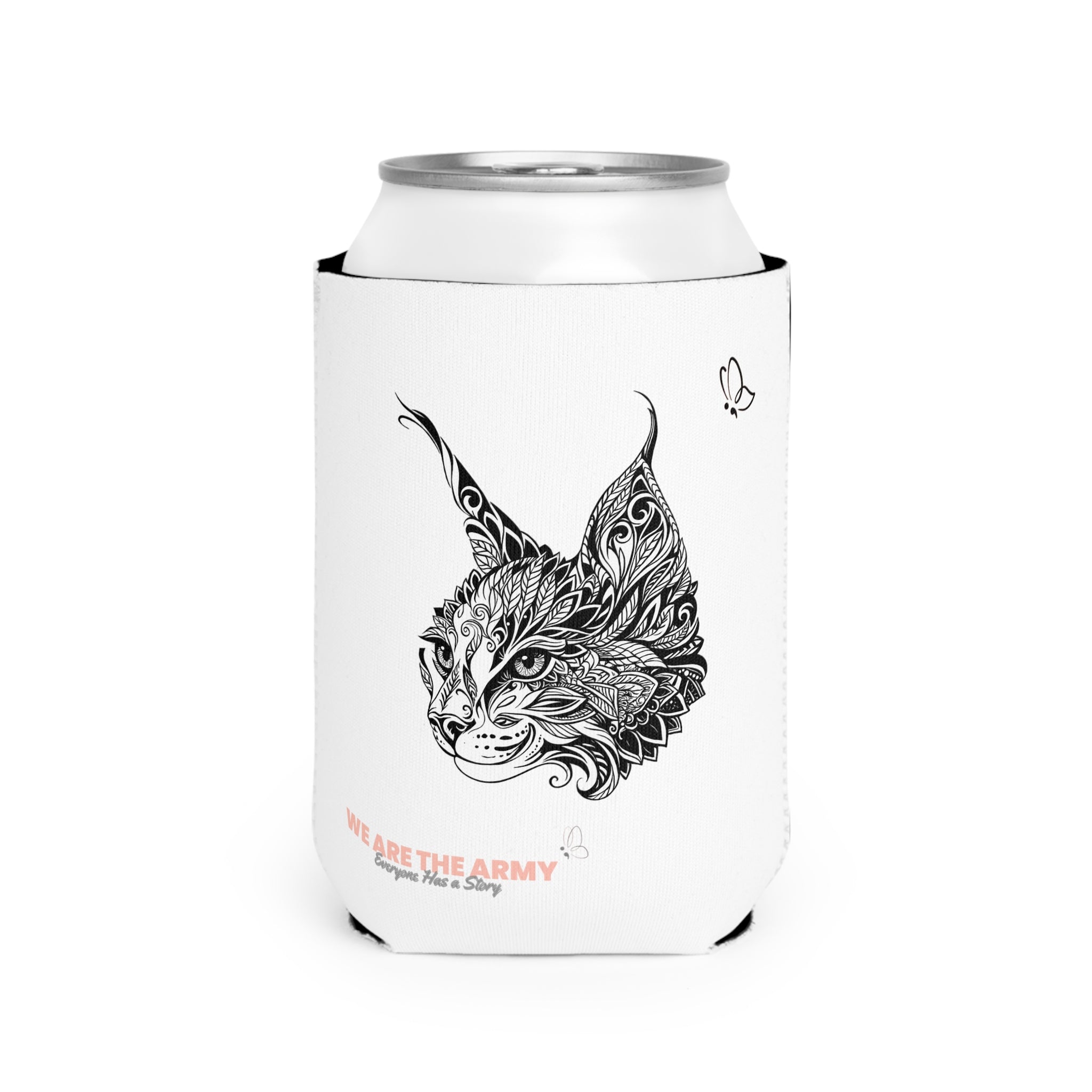 Cat Can Cooler Sleeve — Self Love Club Detailed Cat Koozie