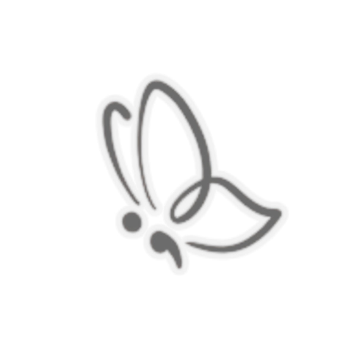 Minimal Butterfly Kiss-Cut Sticker — Simple Line Art Laptop Decal