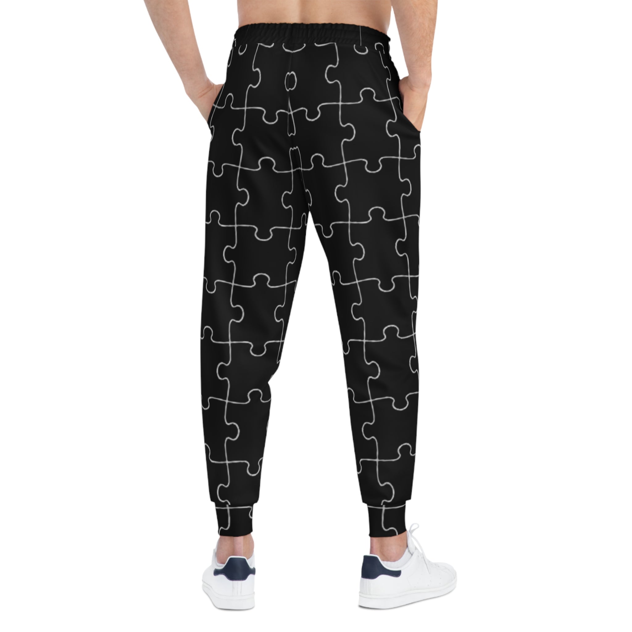 Black Unisex Puzzle Joggers