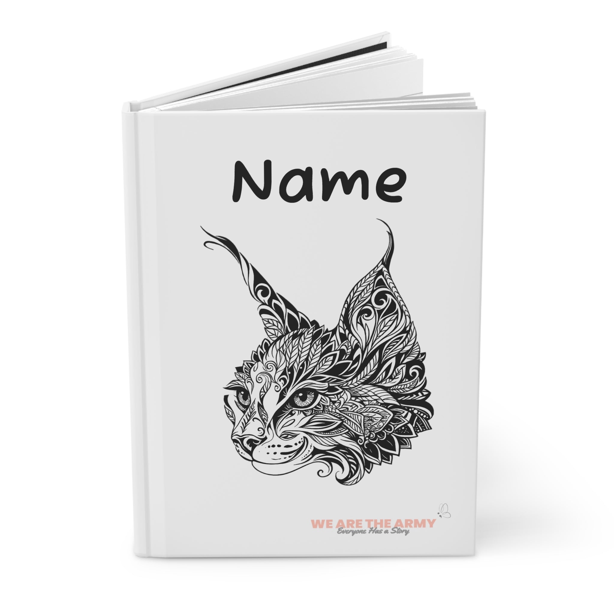 Hardcover Cat Journal — Personalized Detailed Cat Notebook  — Inspirational Photo Quote Gift