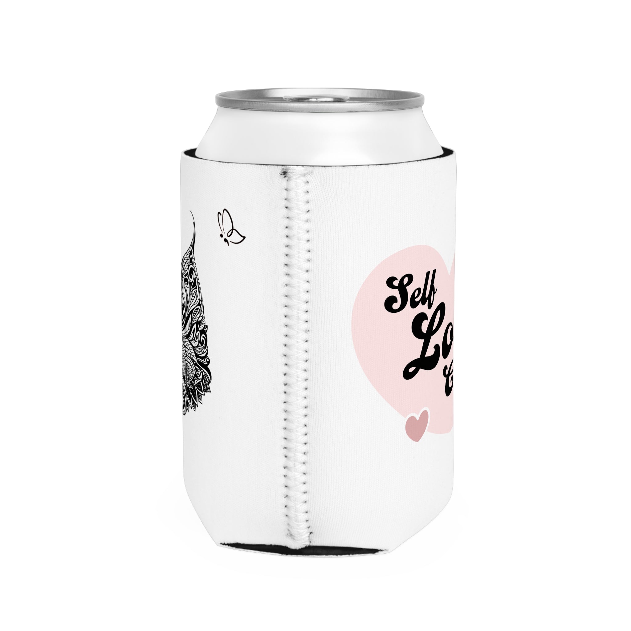Cat Can Cooler Sleeve — Self Love Club Detailed Cat Koozie