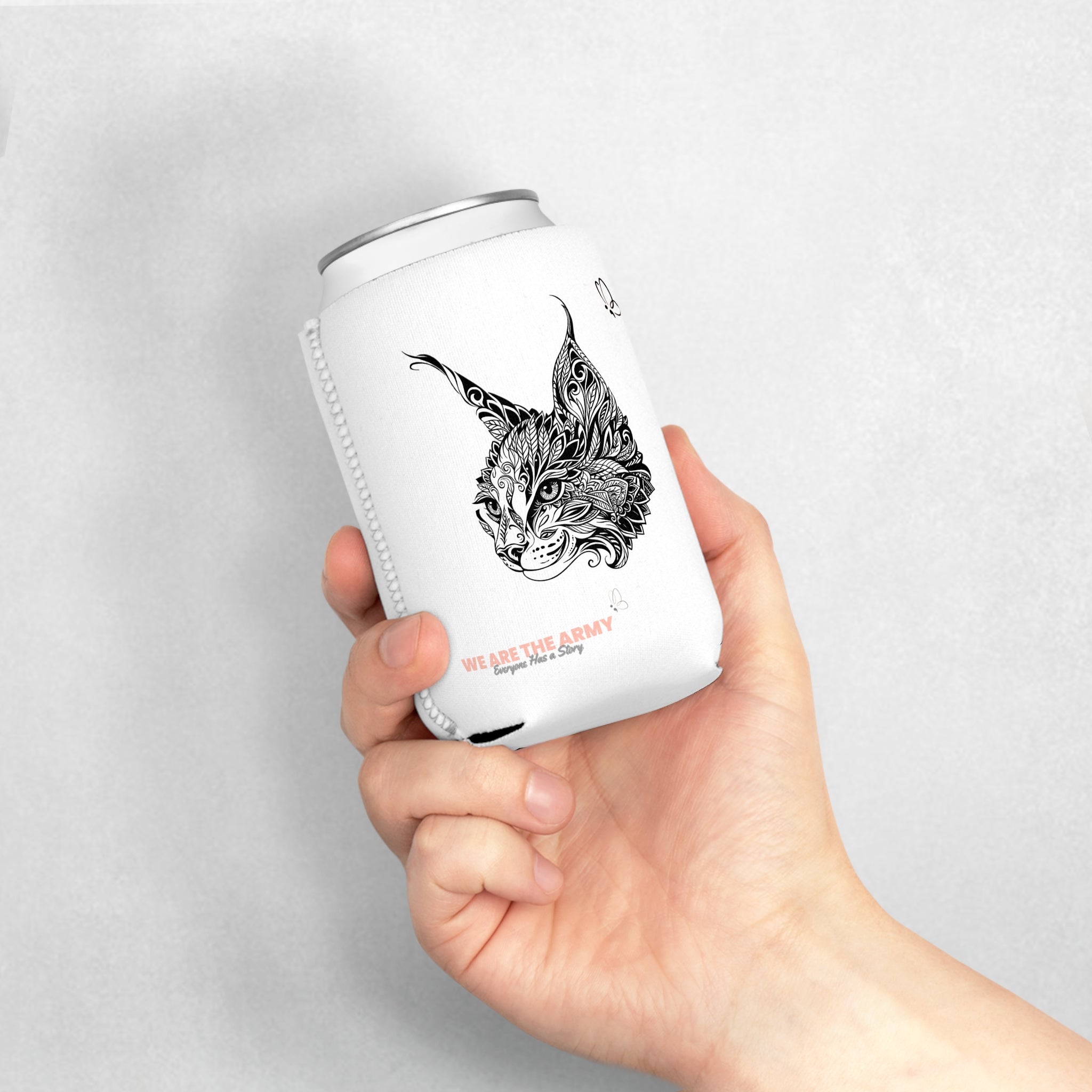 Cat Can Cooler Sleeve — Self Love Club Detailed Cat Koozie