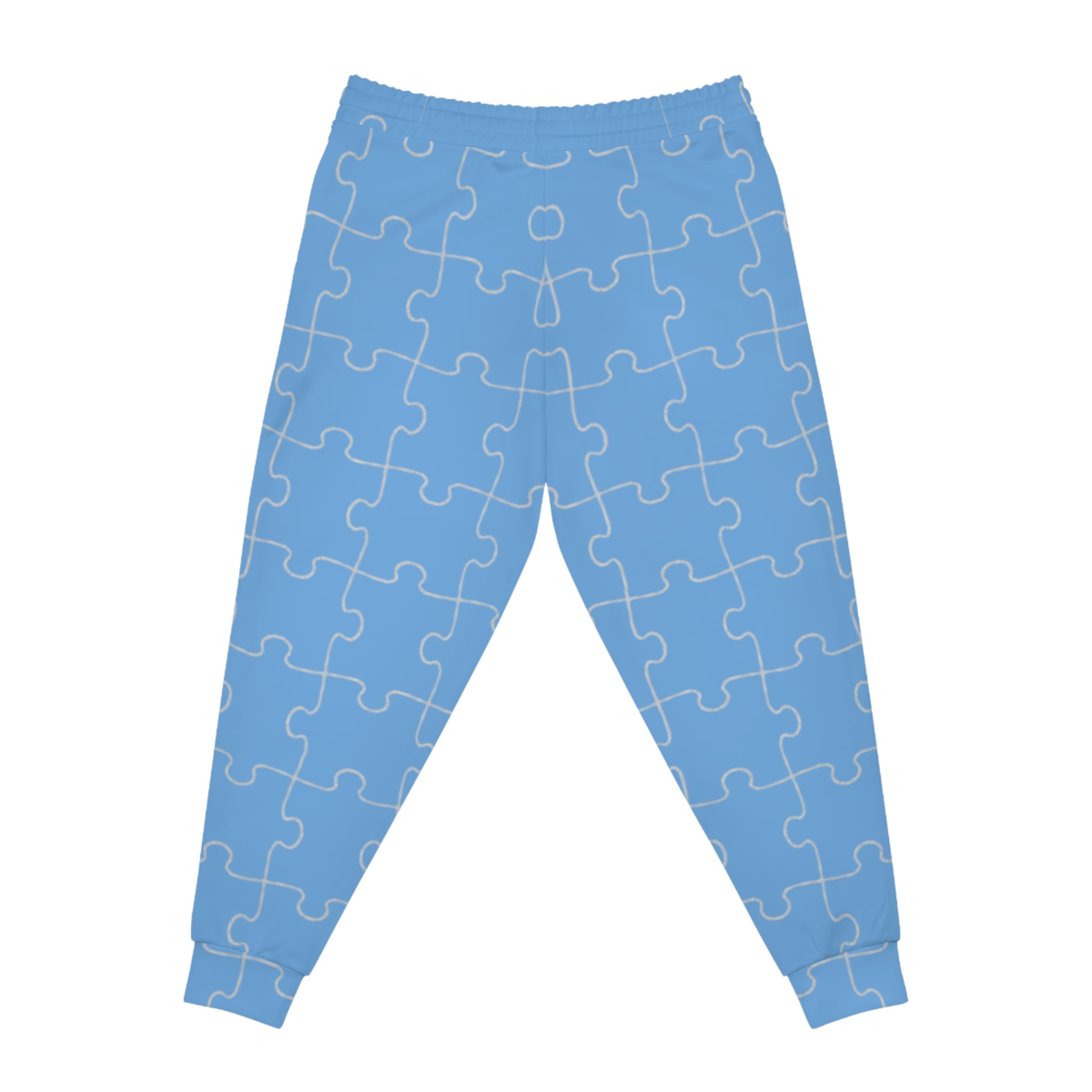 Blue Unisex Puzzle Joggers