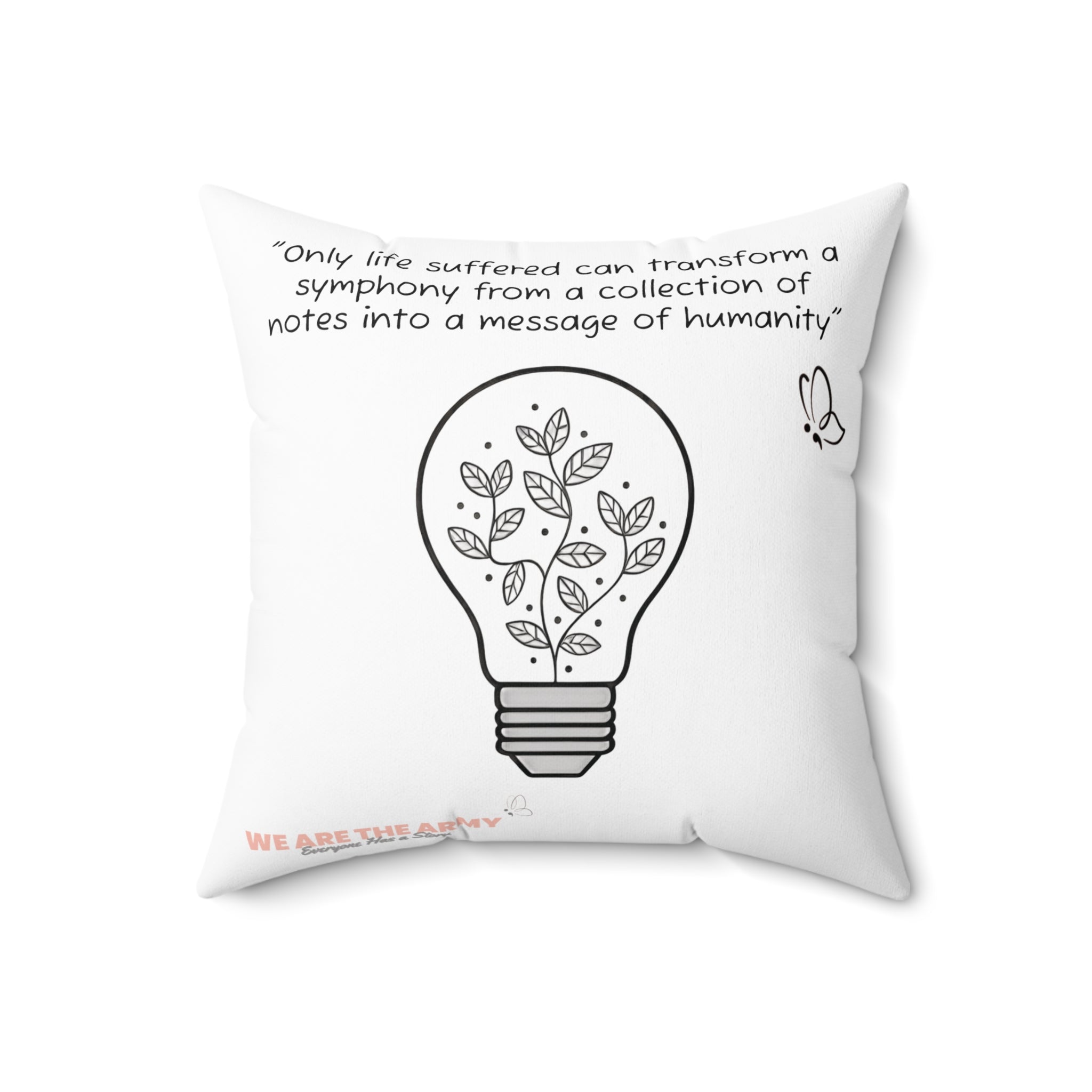 Square Light Bulb Pillow — Aesthetic Light Bulb Design & Custom Photo Throw Cushion