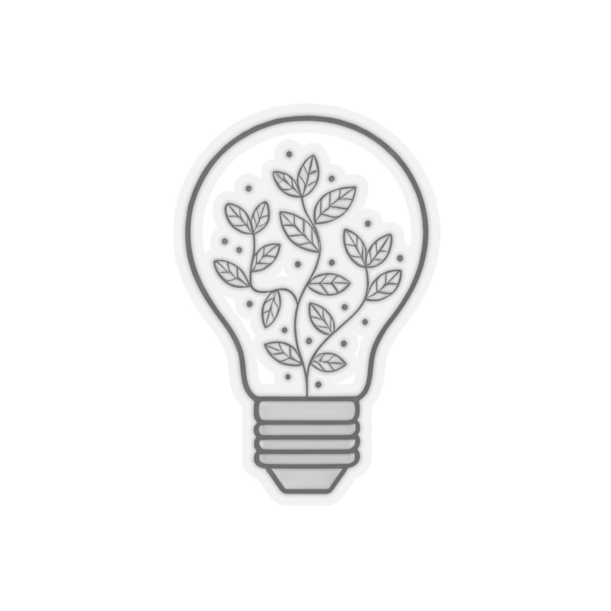 Lightbulb Plant Kiss-Cut Sticker — Botanical Idea Laptop Decal