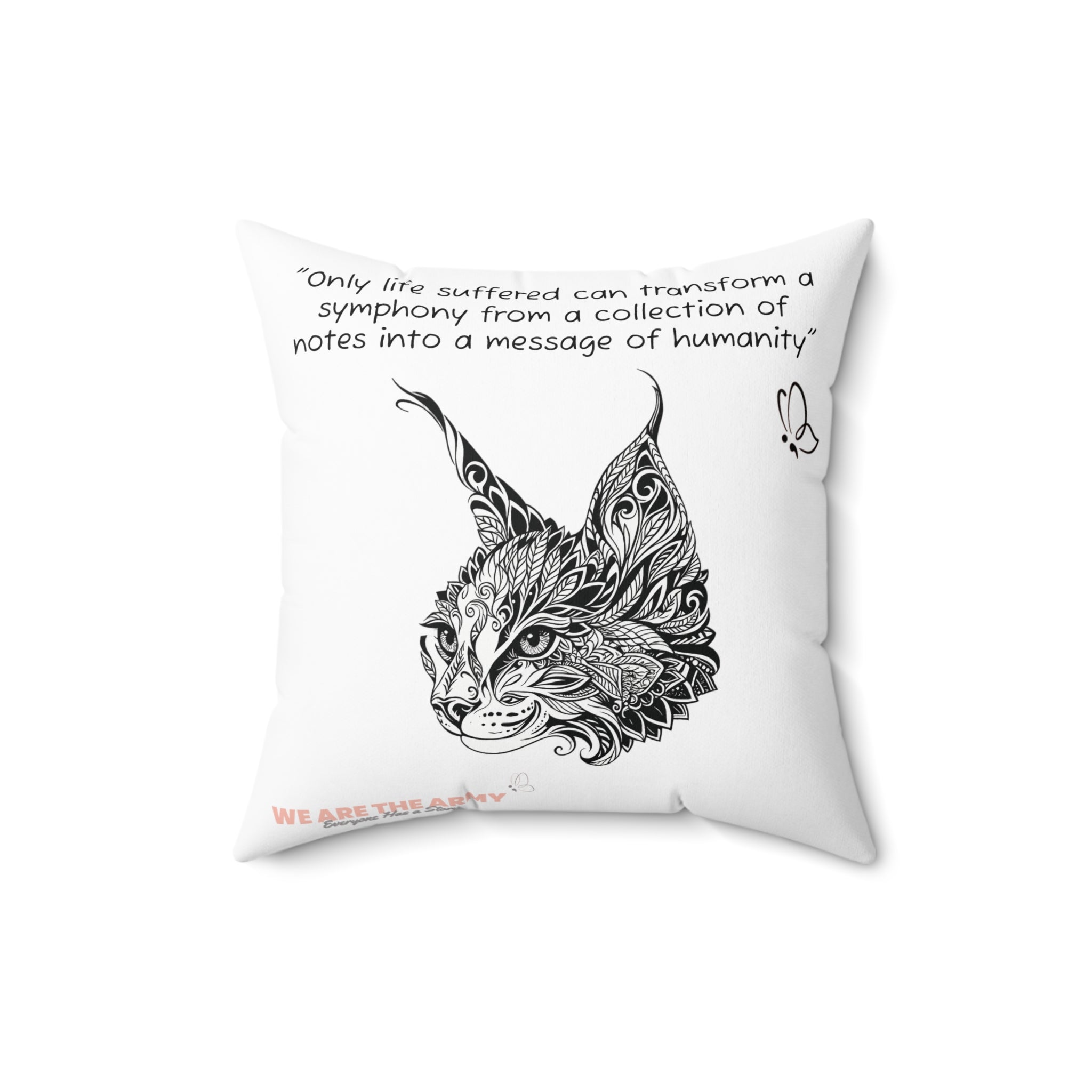 Square Cat Pillow — Detailed Cat Design & Custom Photo Throw Cushion