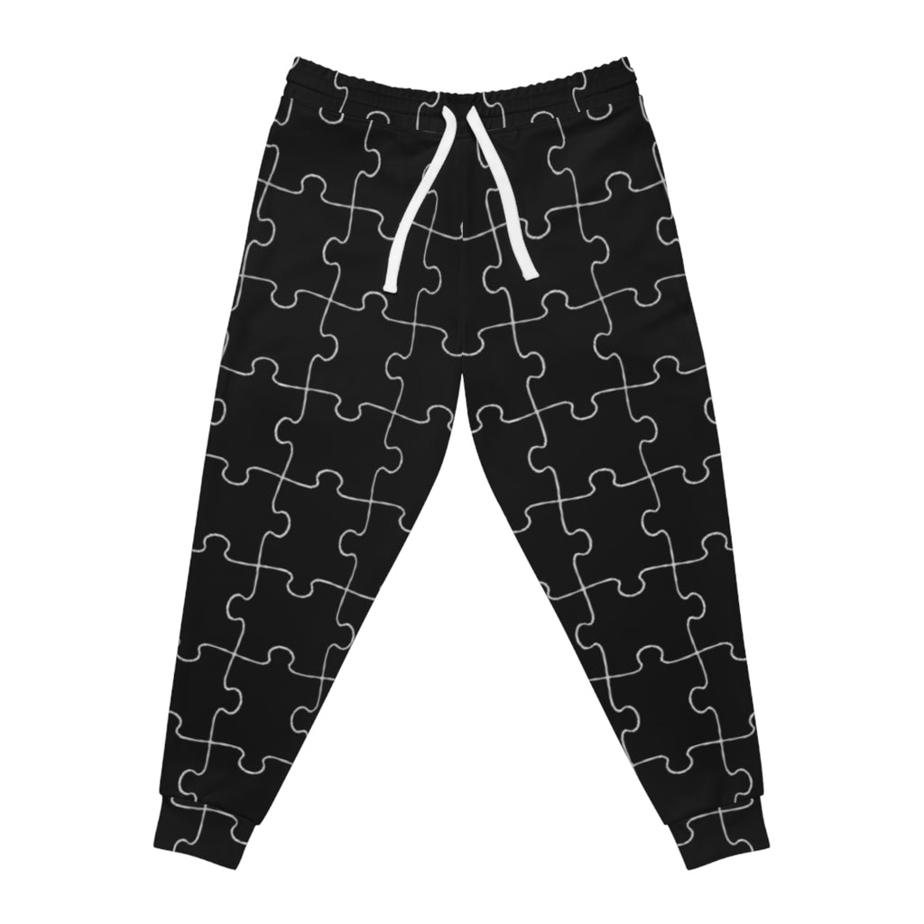 Black Unisex Puzzle Joggers