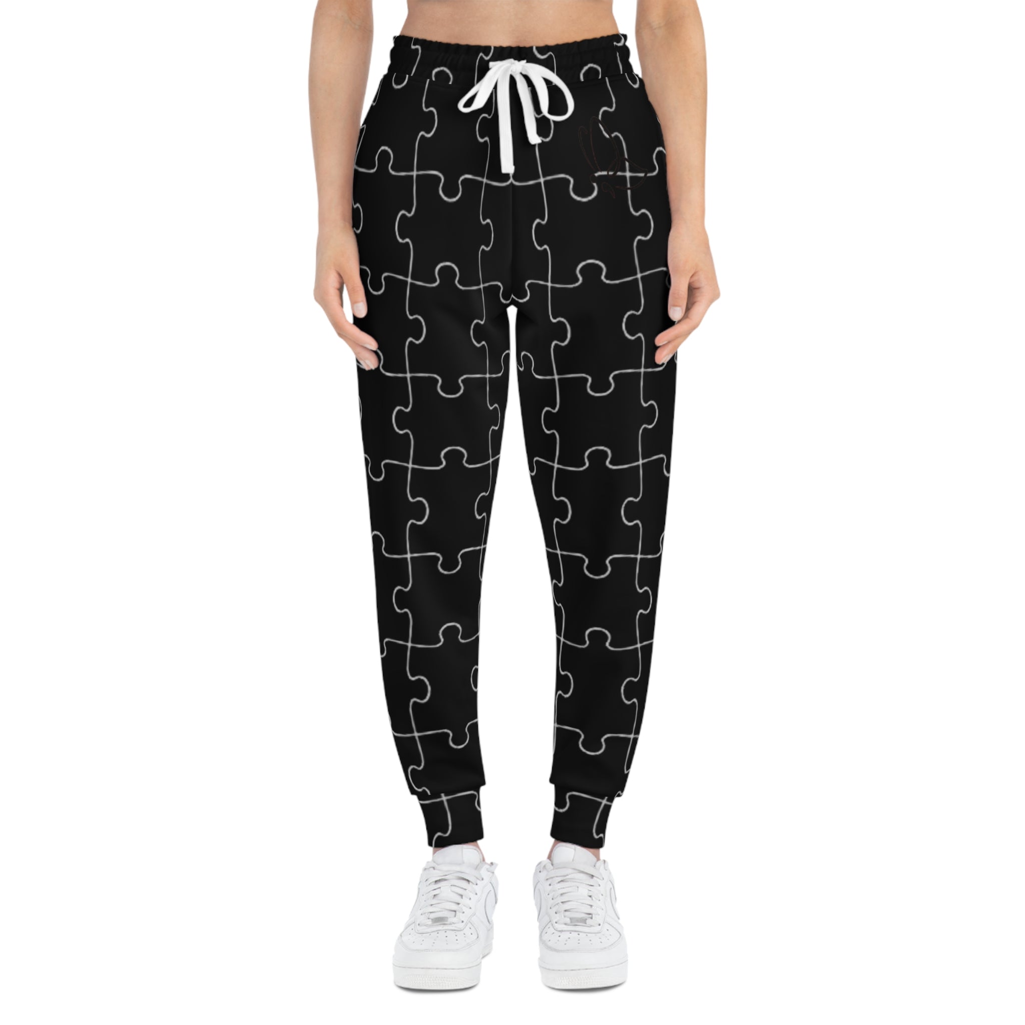 Black Semi-Colon Puzzle Joggers (Women's)