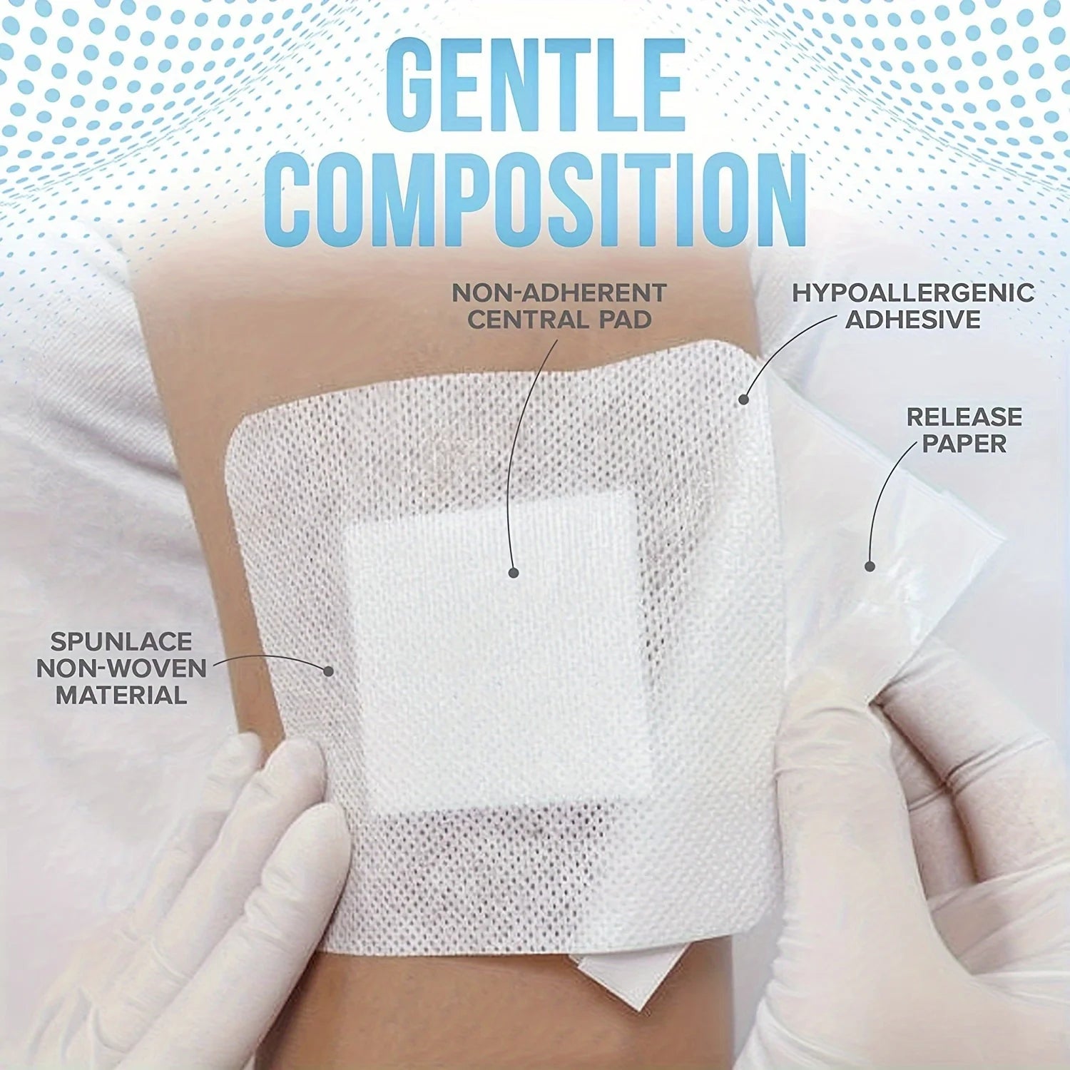 50pcs Large Hypoallergenic Medical Adhesive Wound Dressing 6*7cm