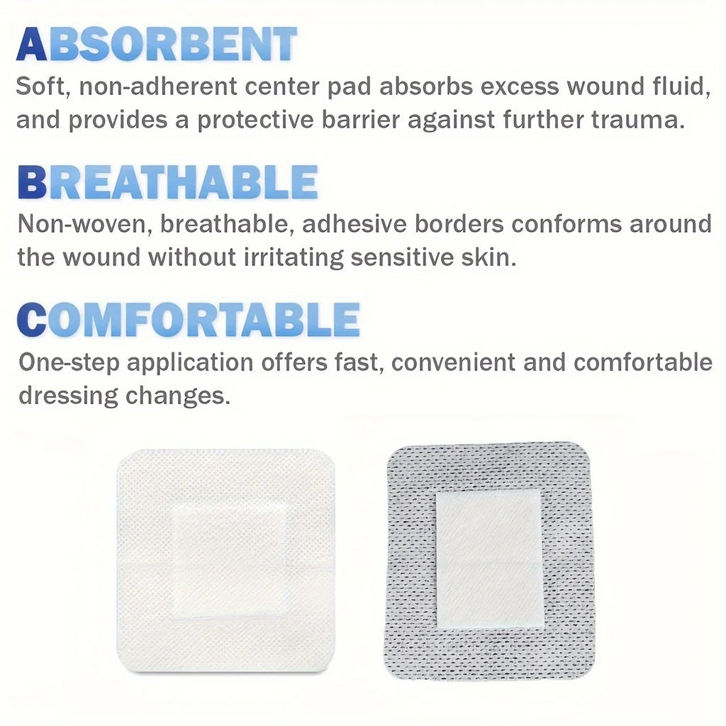 50pcs Large Hypoallergenic Medical Adhesive Wound Dressing 6*7cm