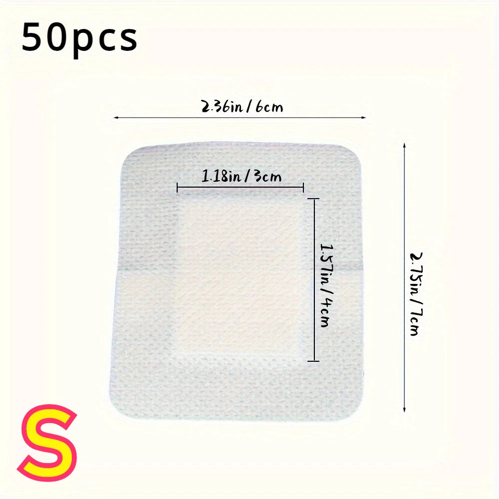 50pcs Large Hypoallergenic Medical Adhesive Wound Dressing 6*7cm