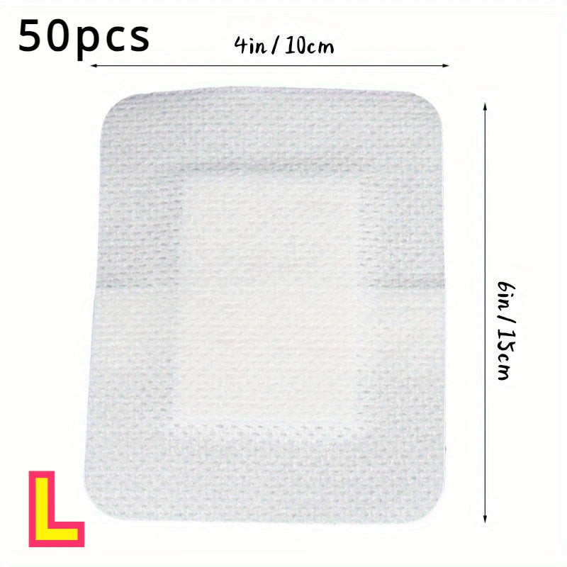 50pcs Large Hypoallergenic Medical Adhesive Wound Dressing 6*7cm