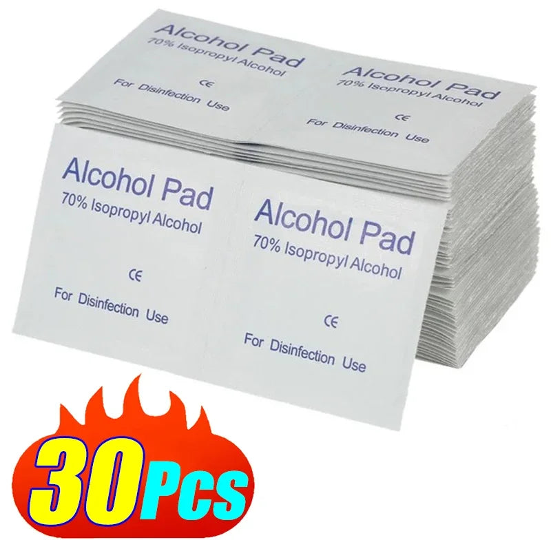 10/100Pcs Disposable Alcohol Cotton Pads Disinfectant Wipe