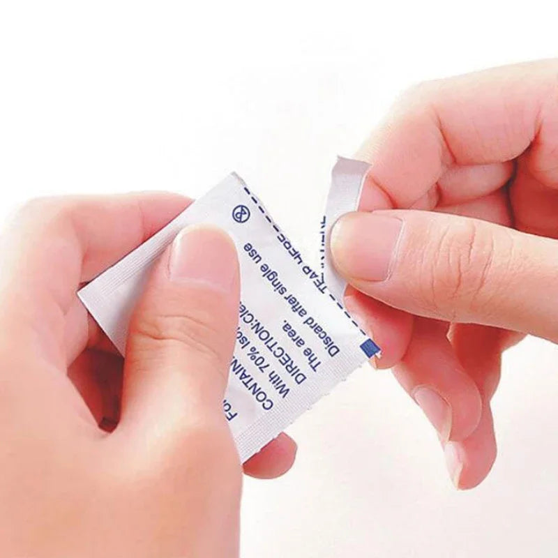 10/100Pcs Disposable Alcohol Cotton Pads Disinfectant Wipe